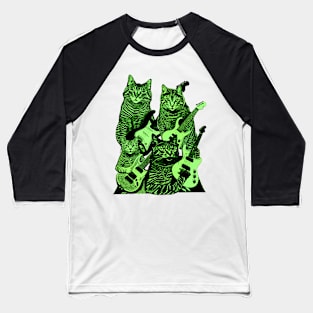 GUITAR CATS (neon version) Baseball T-Shirt